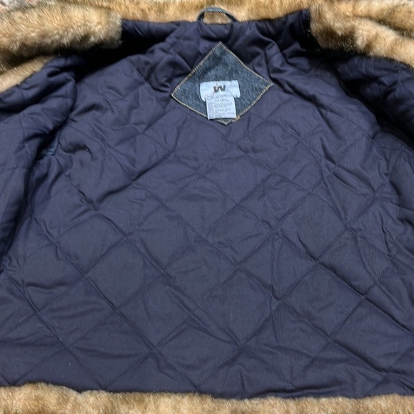 Jean jacket quilted lining faux fur trim Size S - Picture 7 of 13